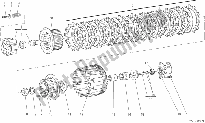 Todas as partes de Embreagem do Ducati Monster 795 EU Thailand 2012